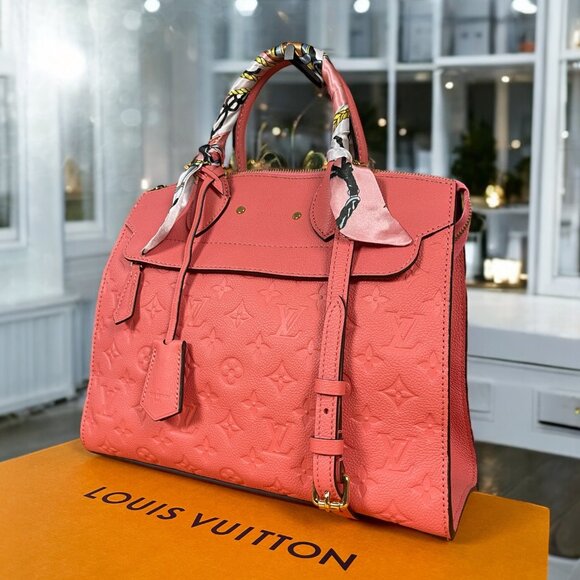 Louis Vuitton Pont Neuf MM Blossom Pink Tote Shoulder Bag Monogram Empreinte LV - Picture 2 of 16